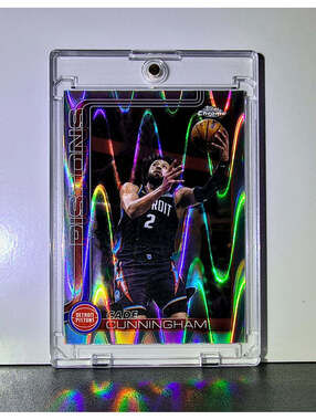 Cade Cunningham 2025-26 NBA Topps Chrome Update #6 RayWave Refractor Card
